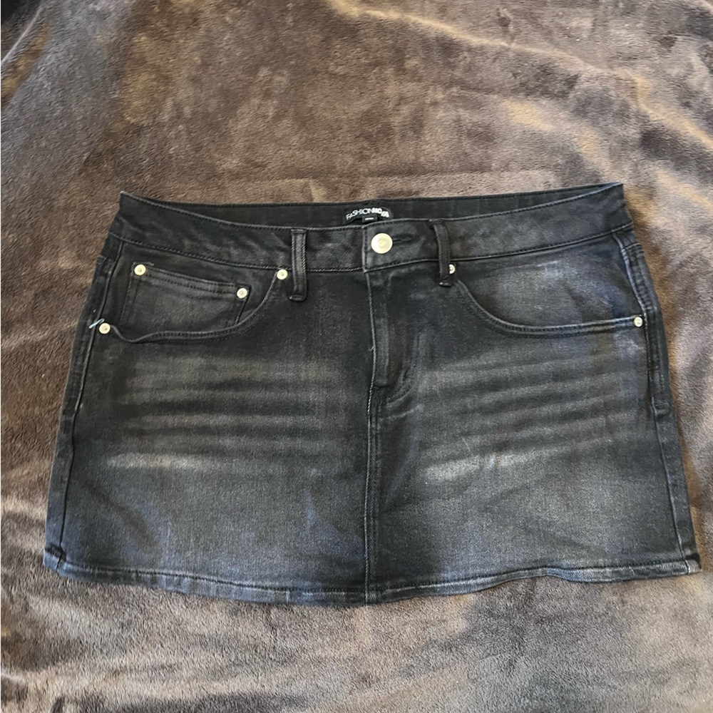 Fashion Nova Charcoal Mini Skirt